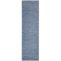 2' x 6' Blue/Grey Runner Rug