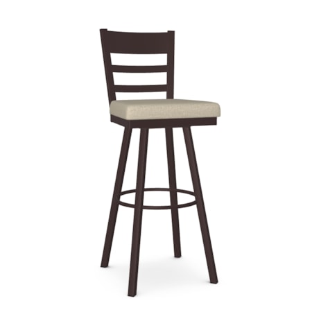 Upholstered Spectator Height Swivel Stool