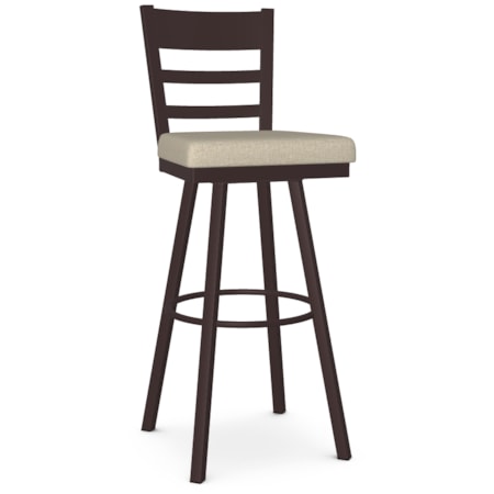 Upholstered Spectator Height Swivel Stool