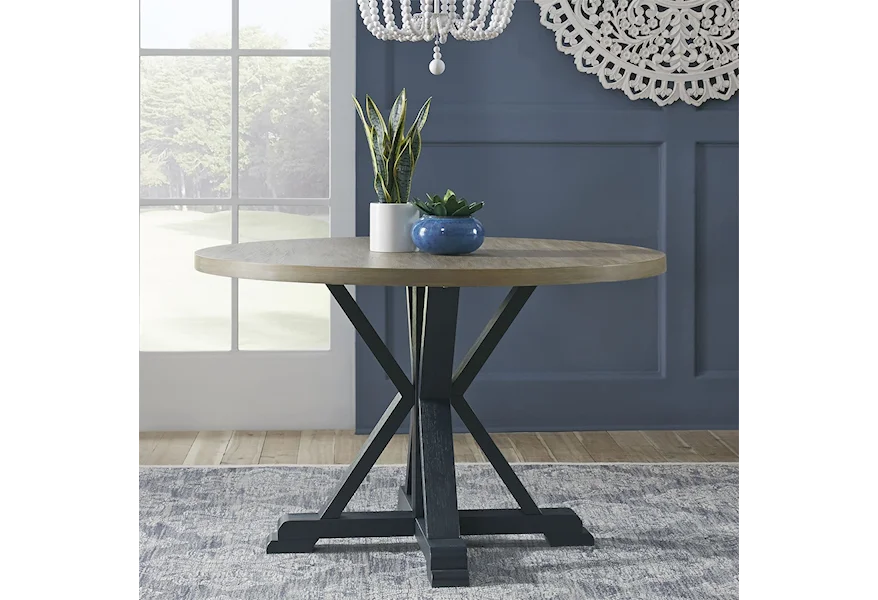 Lakeshore Single Pedestal Table by Liberty Furniture at VanDrie Home Furnishings