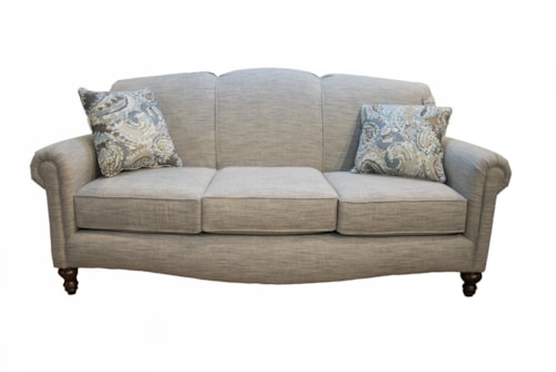 Traditional Sofa with Accent Pillows