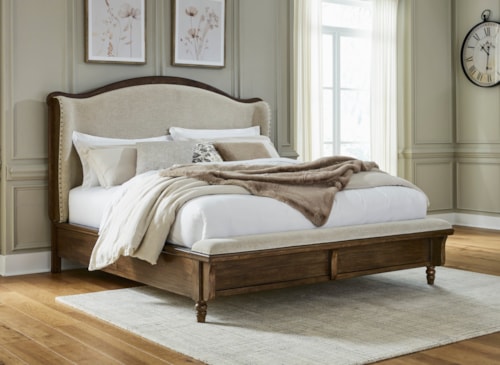 Queen Upholstered Panel Bed
