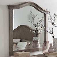 Rustic Dresser Mirror with Scalloped Top