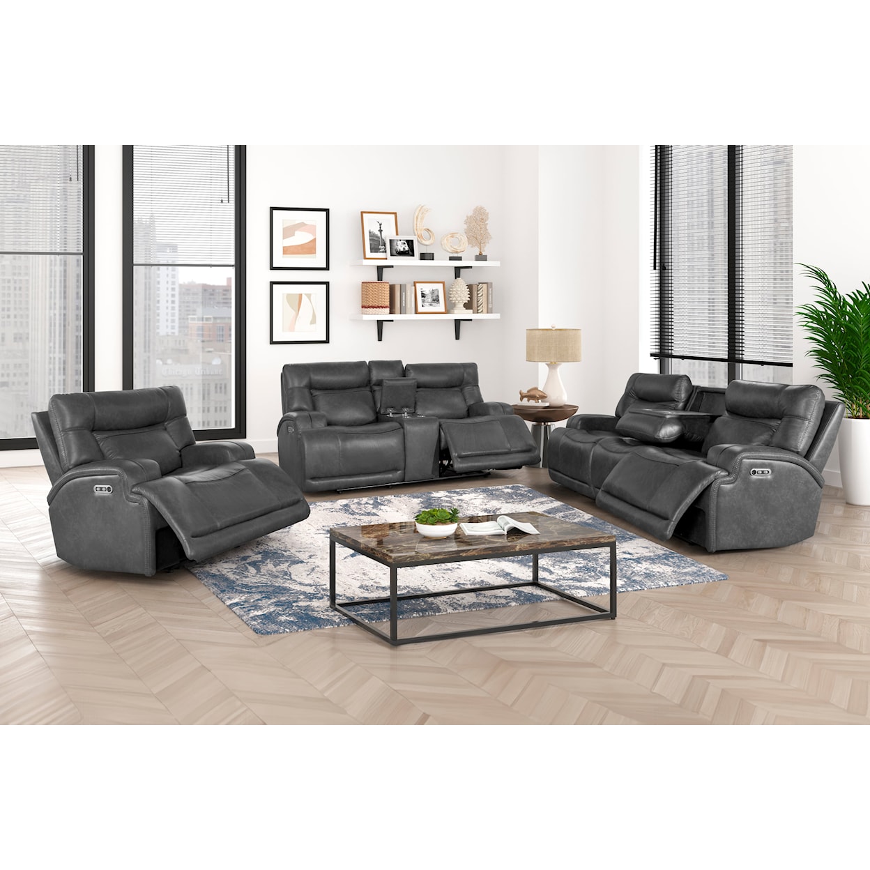 New Classic Titan Power Loveseat