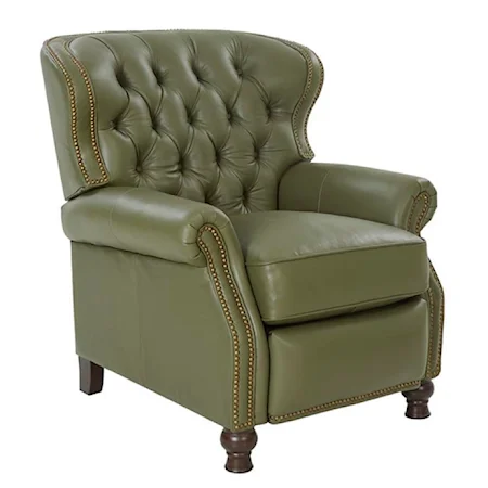 Traditional Push Back Recliner with Button Tufting