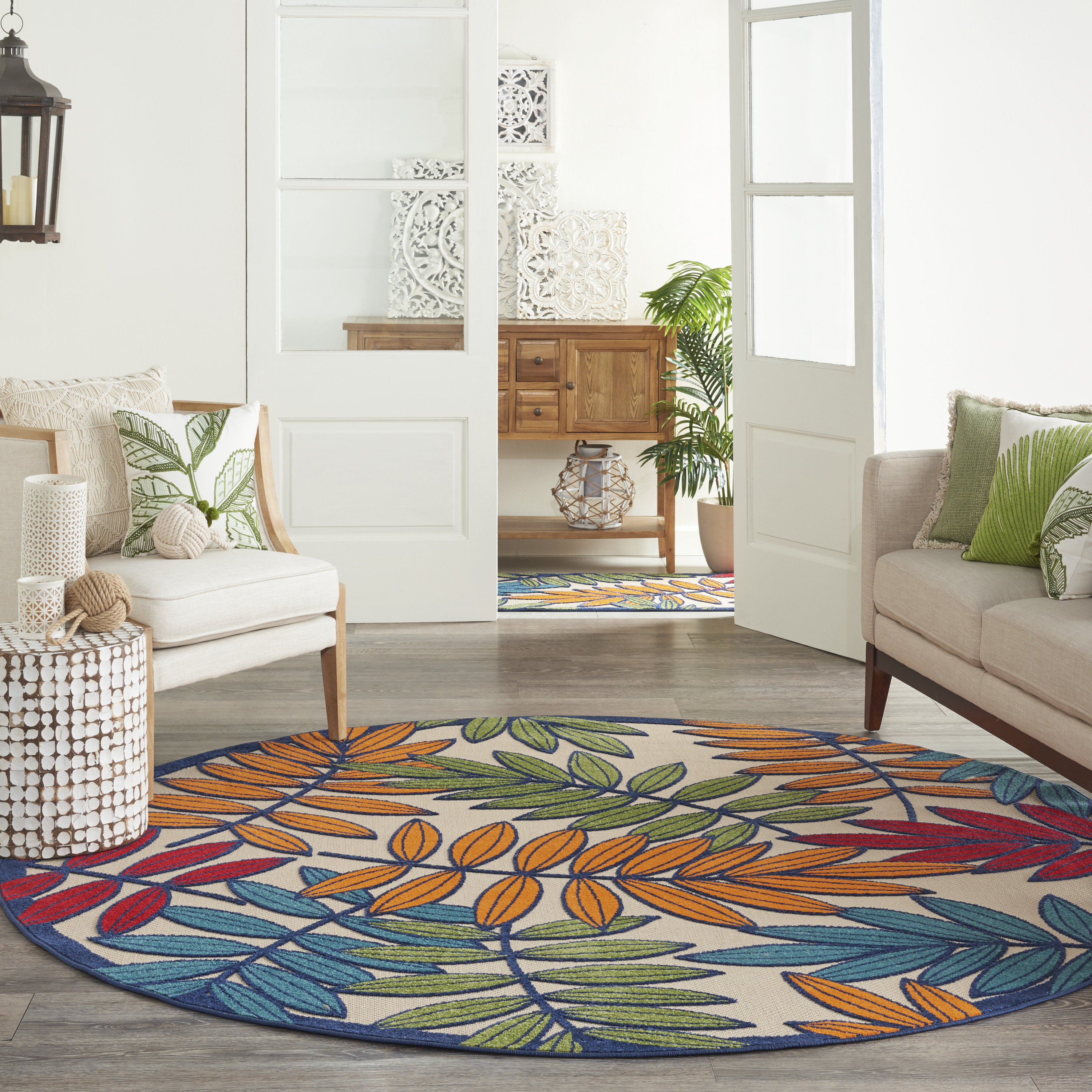 Nourison Aloha 7'10" Round  Rug