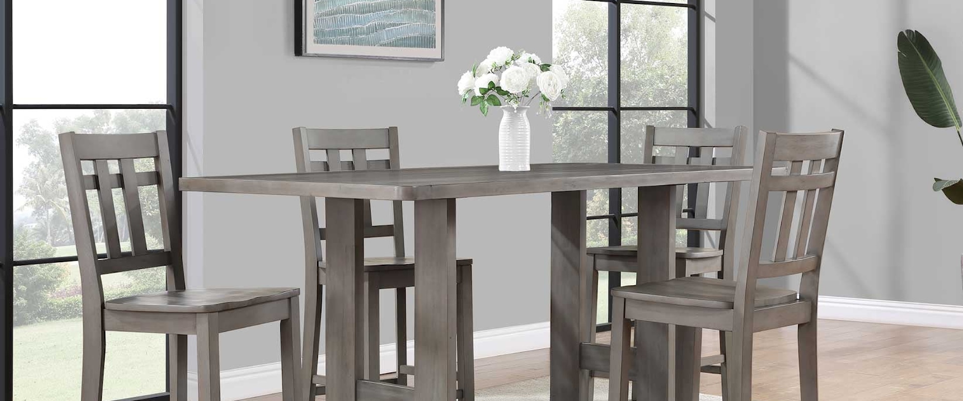 Toscana Rustic 5-Piece Counter Height Dining Set