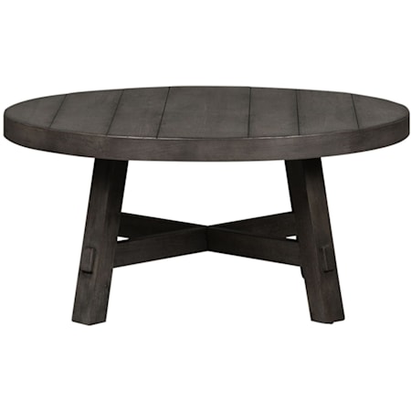 Contemporary Splay Leg Round Cocktail Table