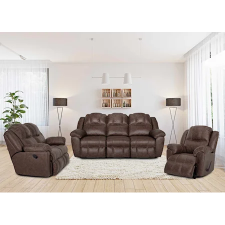Casual 3-Piece Manual Motion Living Room Set