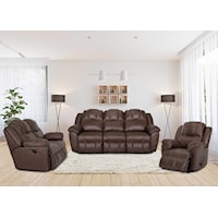 Casual 3-Piece Manual Motion Living Room Set