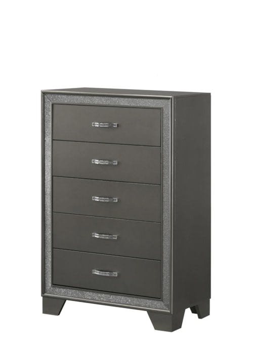 Glam 5-Drawer Bedroom Chest