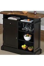 homestyles Montauk Traditional Kitchen Island with Drop Leaf