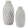Benchcraft Accents 2-Piece Dionna White Vase Set
