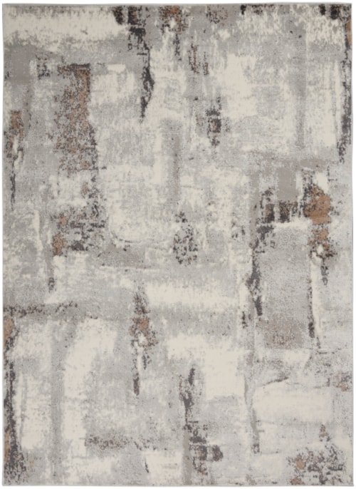 4' x 6' Grey Ivory Rectangle Rug