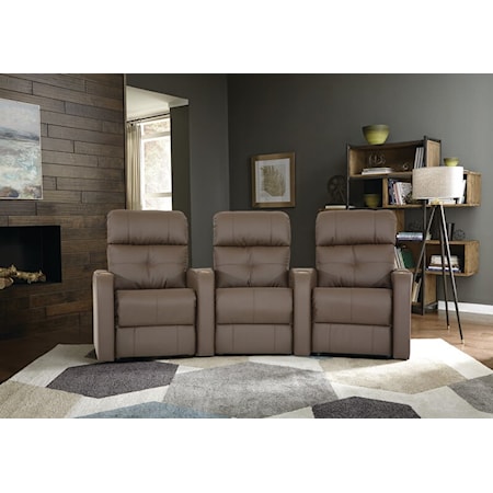 Audio 3-Seat Curved Theater Sectional