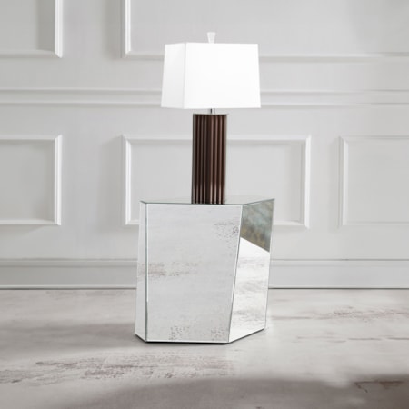 Abstract Geometric End Table