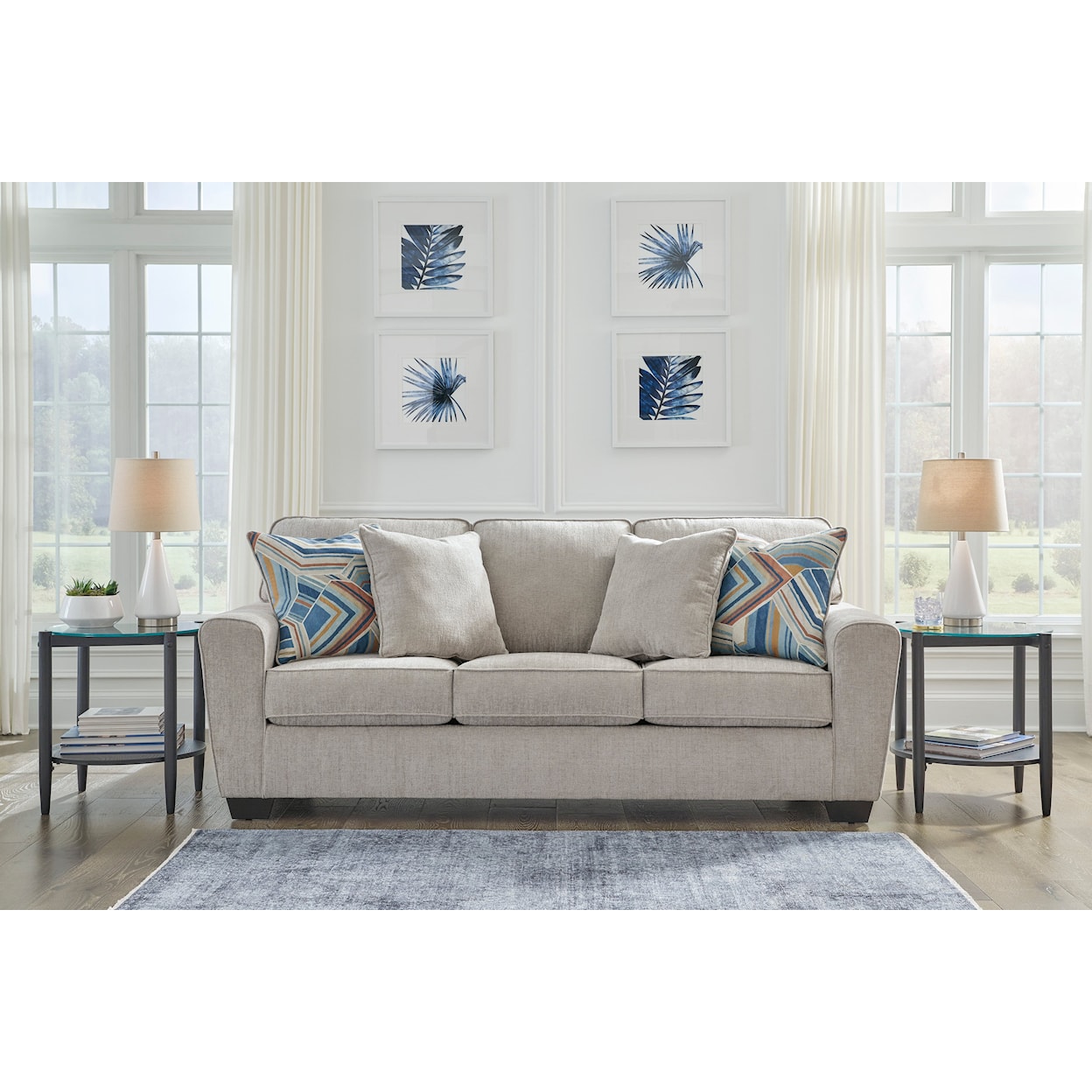 Ashley Furniture Cashton 4060639 Contemporary Upholstered Queen Sofa ...