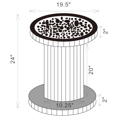 Dorielle Crystal Side Table