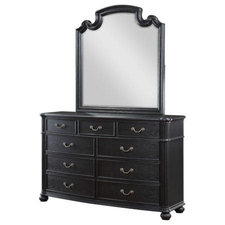 Celina 9-drawer Dresser w/ Mirror