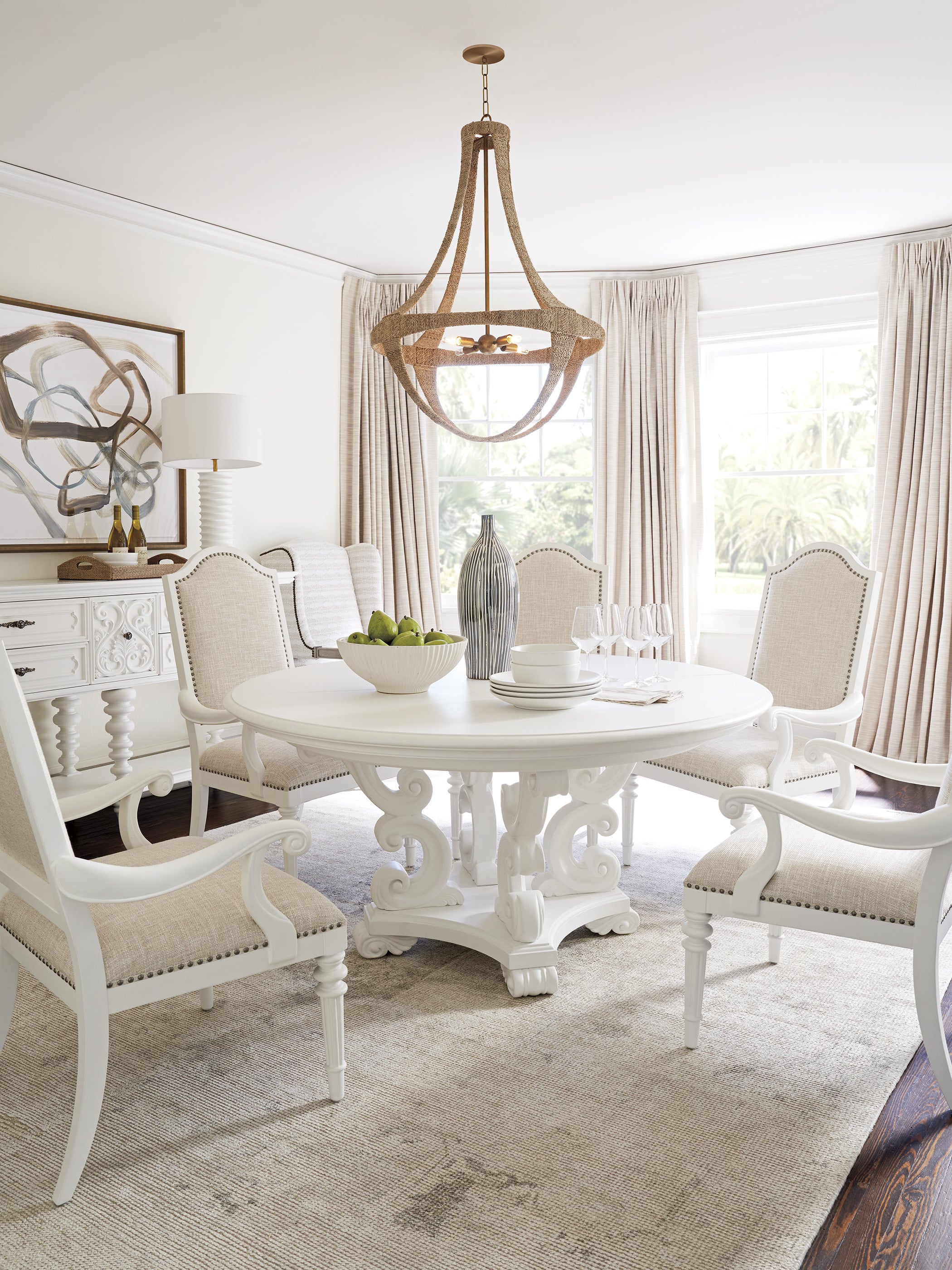 Barclay Butera Villa Blanca Modena Round Dining Table