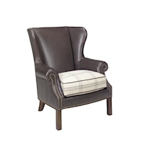 Traditional Logan Leather Wing Chair