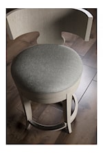 Artistica Fuente Contemporary Swivel Counter Stool with Upholstered Seat