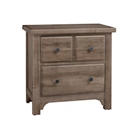 Traditional Farmhouse 2-Drawer Nightstand