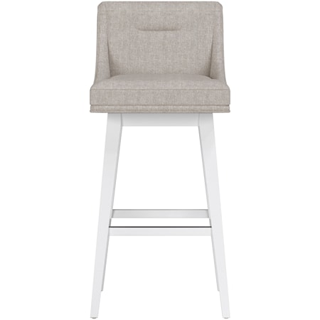 Uniquely Yours Wood And Upholstered Tapered Backadjustable Swivel Stool