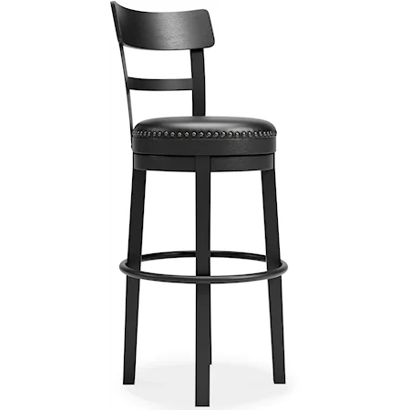 Bar Height Upholstered Swivel Bar Stool