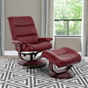 PH Knight - Rouge Reclining Swivel Chair and Ottoman