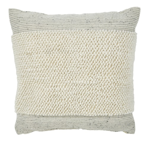 Rowcher Gray/White Pillow