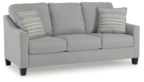 Contemporary Sofa with Accent Pillows