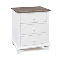 Farmhouse 3-Drawer Wide Nightstand