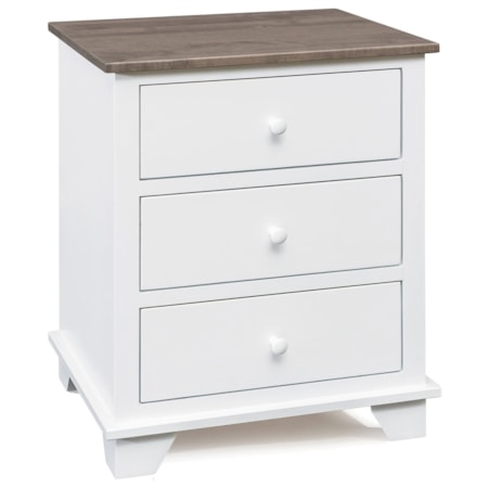 3-Drawer Wide Nightstand