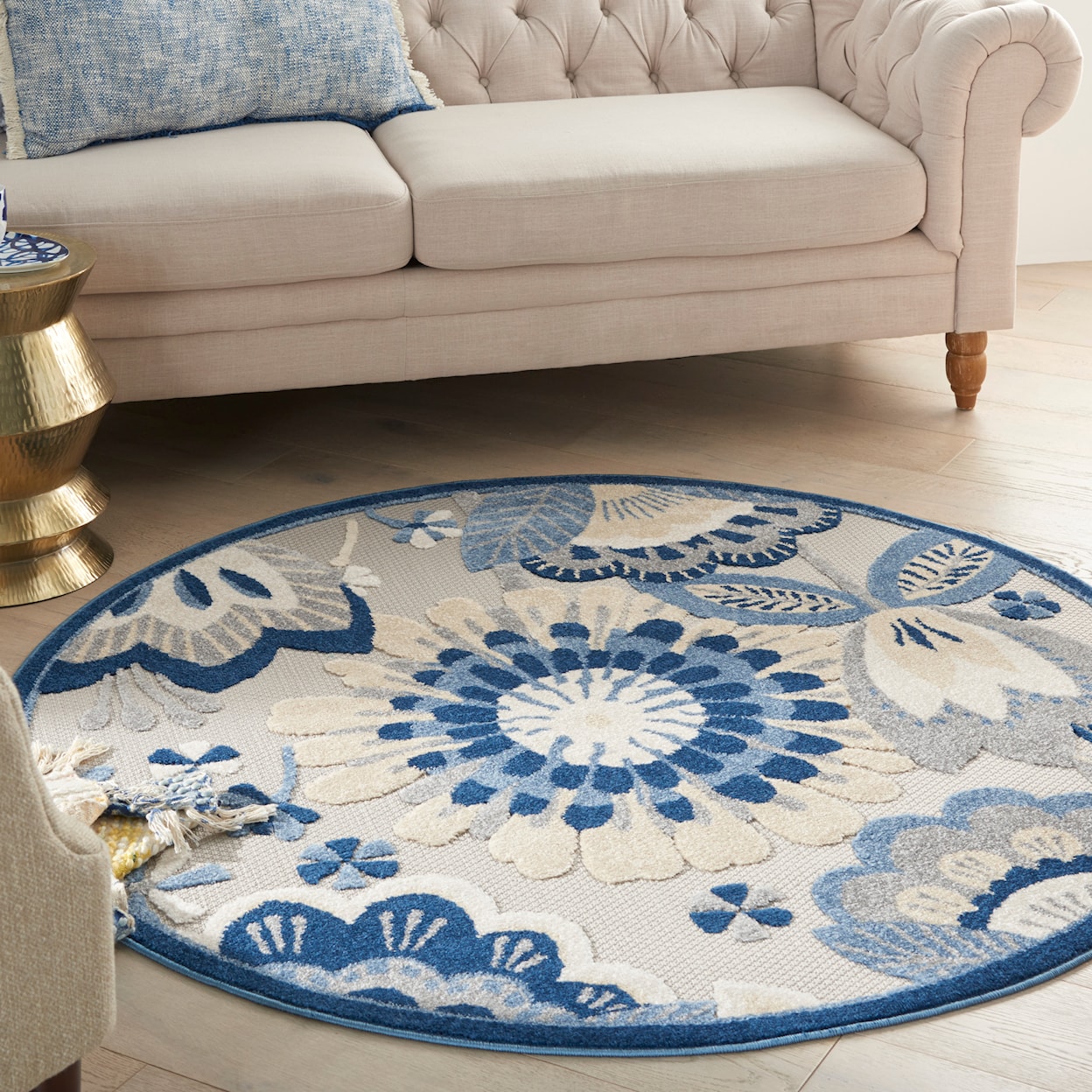 Nourison Aloha 5'3" Round  Rug