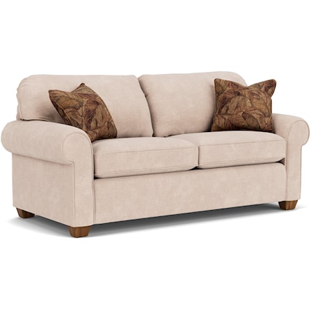 Contemporary Full Sleeper Sofa with Rolled Arms