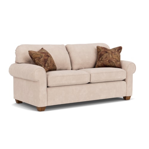 Contemporary Full Sleeper Sofa with Rolled Arms