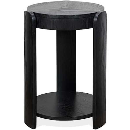 Contemporary Side Table with Storage Shelf