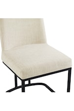 Modway Amplify Sled Base Upholstered Fabric Dining Side Chair