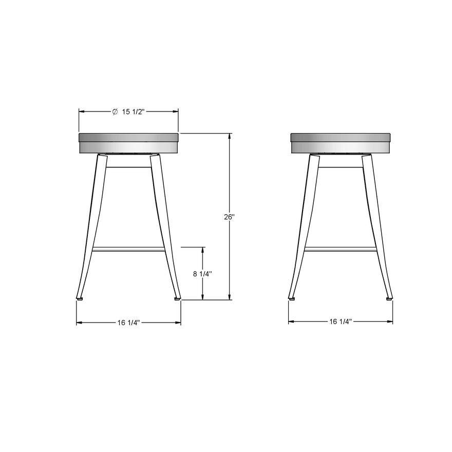 Amisco Grace Counter Height Swivel Stool