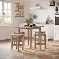 5 Piece Counter Table and Stool Set