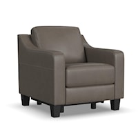 Transitional Leather Power Incliner with Slope Arm