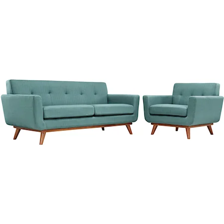Armchair and Loveseat Set