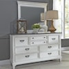 Liberty Furniture Allyson Park 8-Drawer Dresser & Mirror