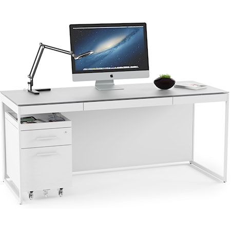 Desk with File Cabinet