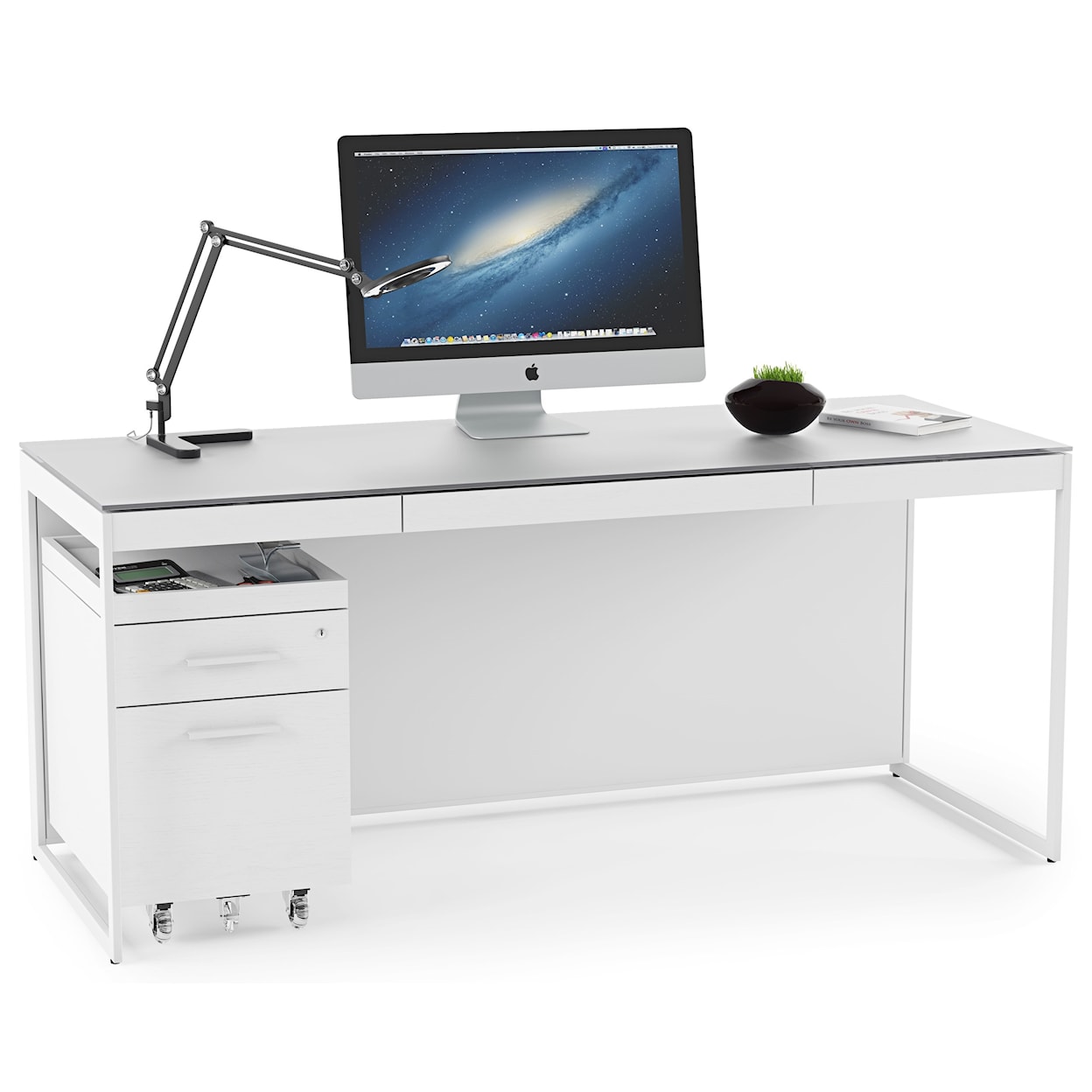 BDI Centro Desk with File Cabinet