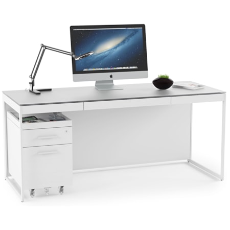 Desk with File Cabinet