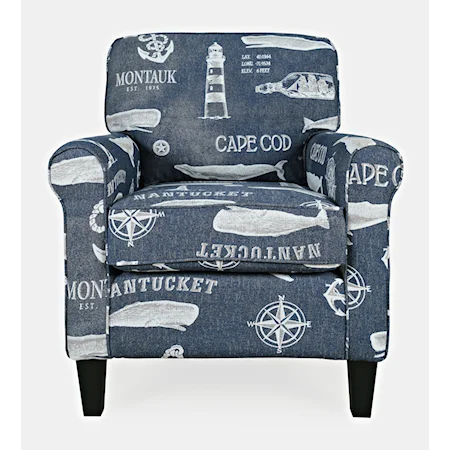 Seafarer Upholstered Accent Chair - Navy