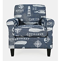 Seafarer Upholstered Accent Chair - Navy