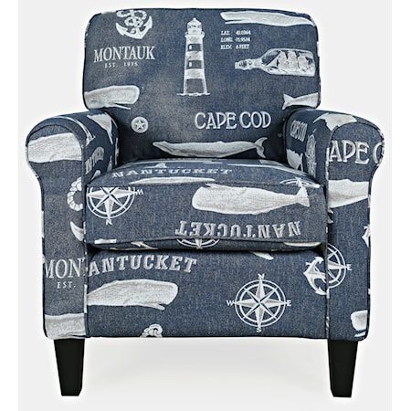 Seafarer Upholstered Accent Chair - Navy